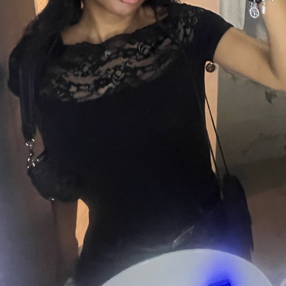 H&M Black Lace Top